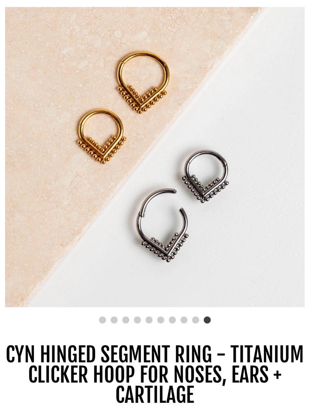 Grayling Cyn Gold Hinged Segement Rings